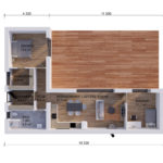 Easyhomes půdorys 44+40