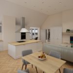 Easy SN 145 Küchenzeile, und Esstisch