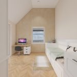 Easy SN 145 Studentenzimmer mit Blick auf Schreibtisch und Bett