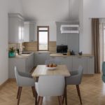 Easy SN 89 Blick aus der Küche auf den Esstisch