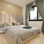 ST Easy 50 – KGH Wien Blick auf das Bett im Schlafzimmer